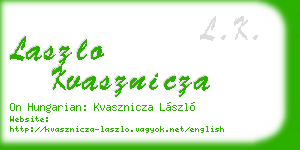 laszlo kvasznicza business card